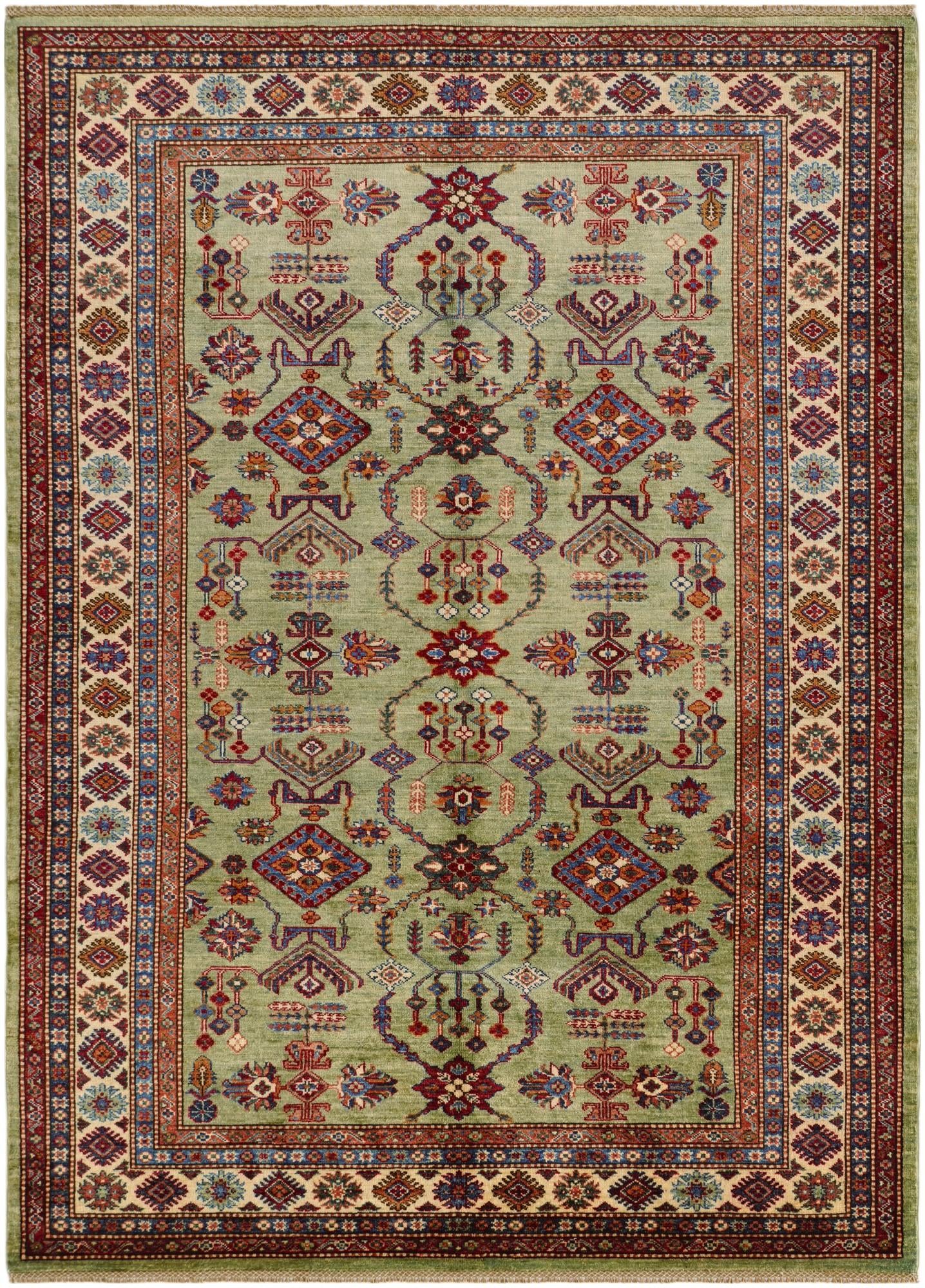 5' 10 x 7' 10 Hand Knotted Kazak Rug