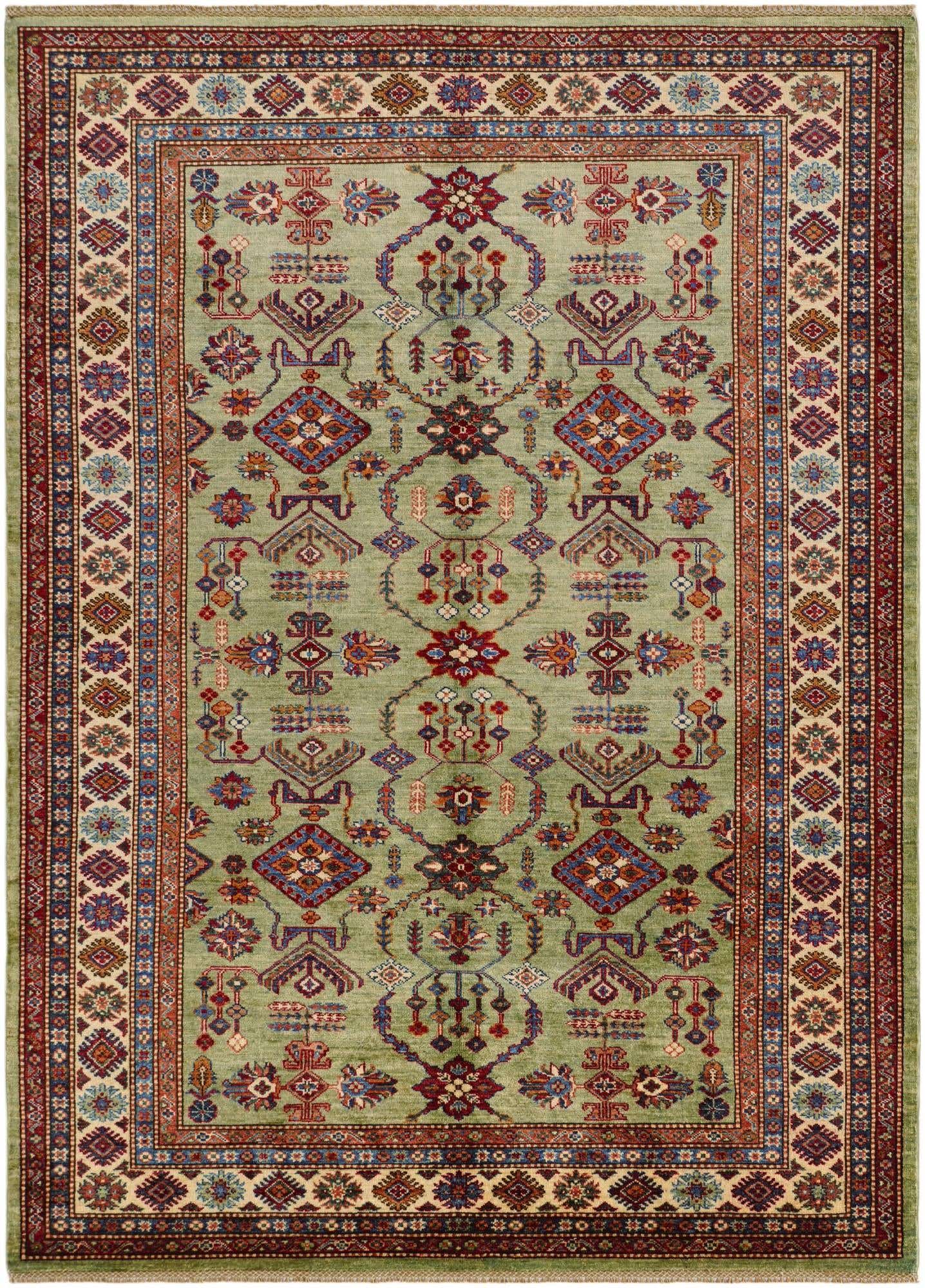 5' 10 x 7' 10 Hand Knotted Kazak Rug