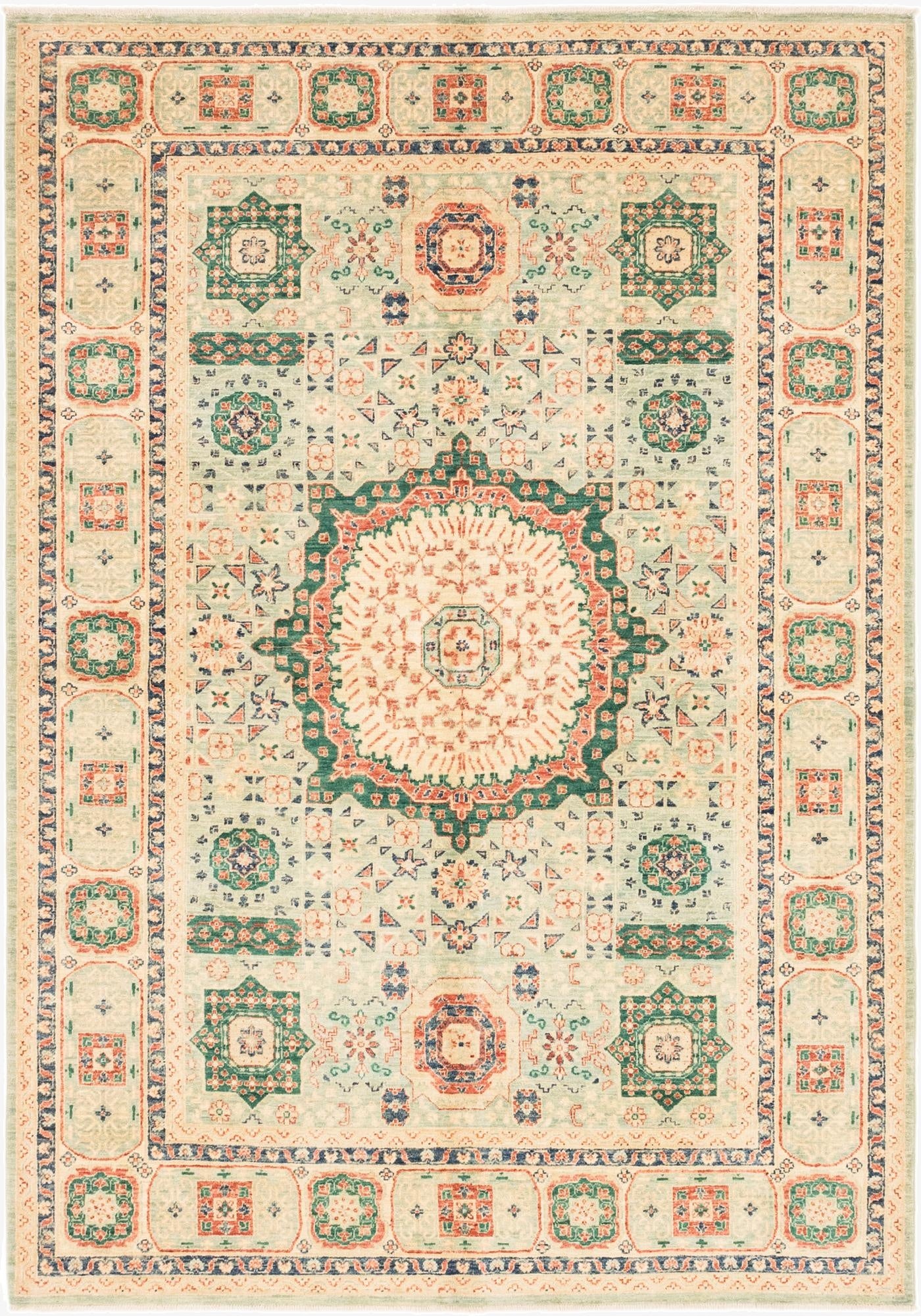 5' 8 x 8'  Hand Knotted Kazak Rug