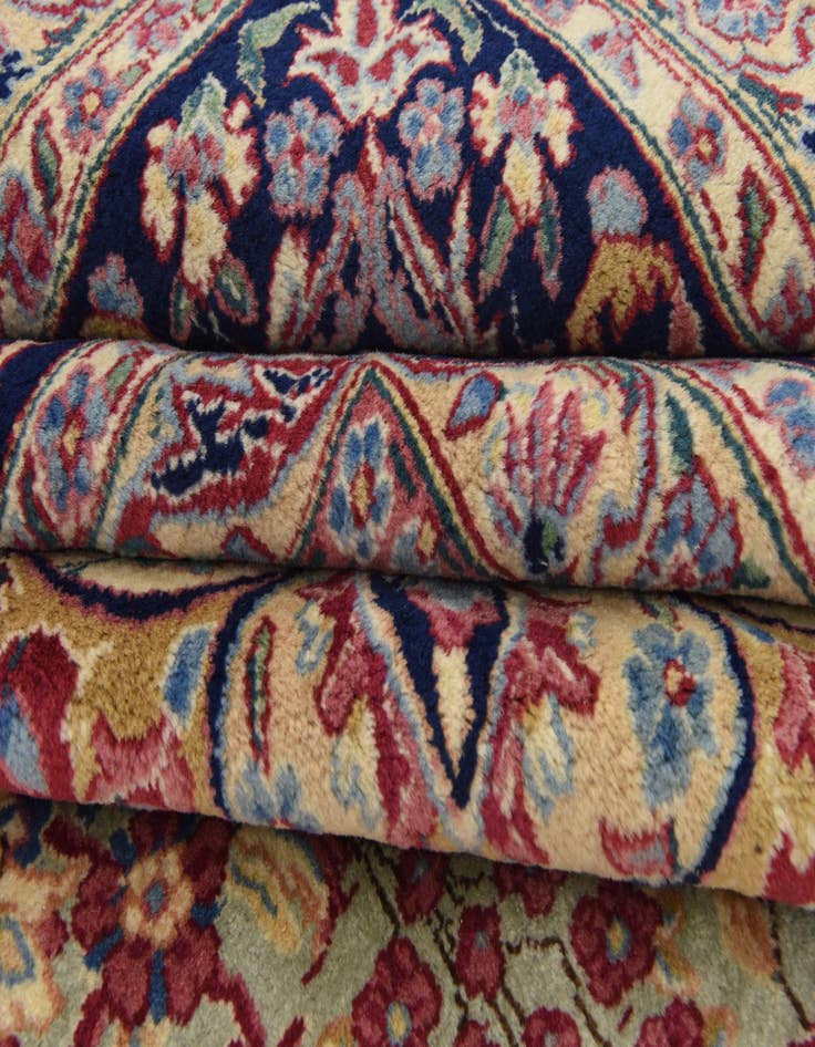 Detail image of 12' 11 x 19' 2  Hand Knotted Kerman Persian Rug