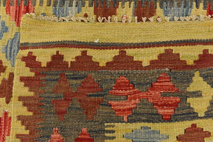 3' 3 x 6' 3 Hand Woven Kilim Maymana Wool Rug