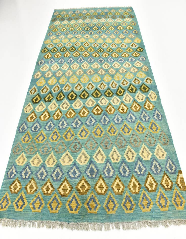 Detail image of 7' x 9' 6  Hand Woven Kilim Modern Wool Rug