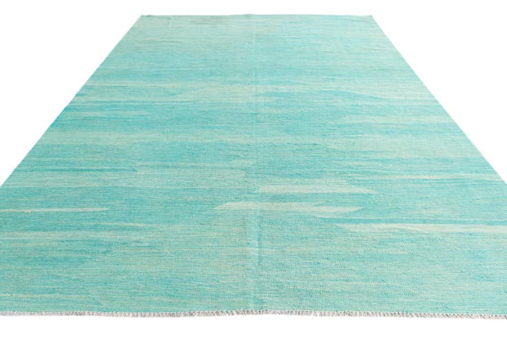 Detailfoto van 205cm x 300cm Handgeweven Kilim Modern Wol Vloerkleed