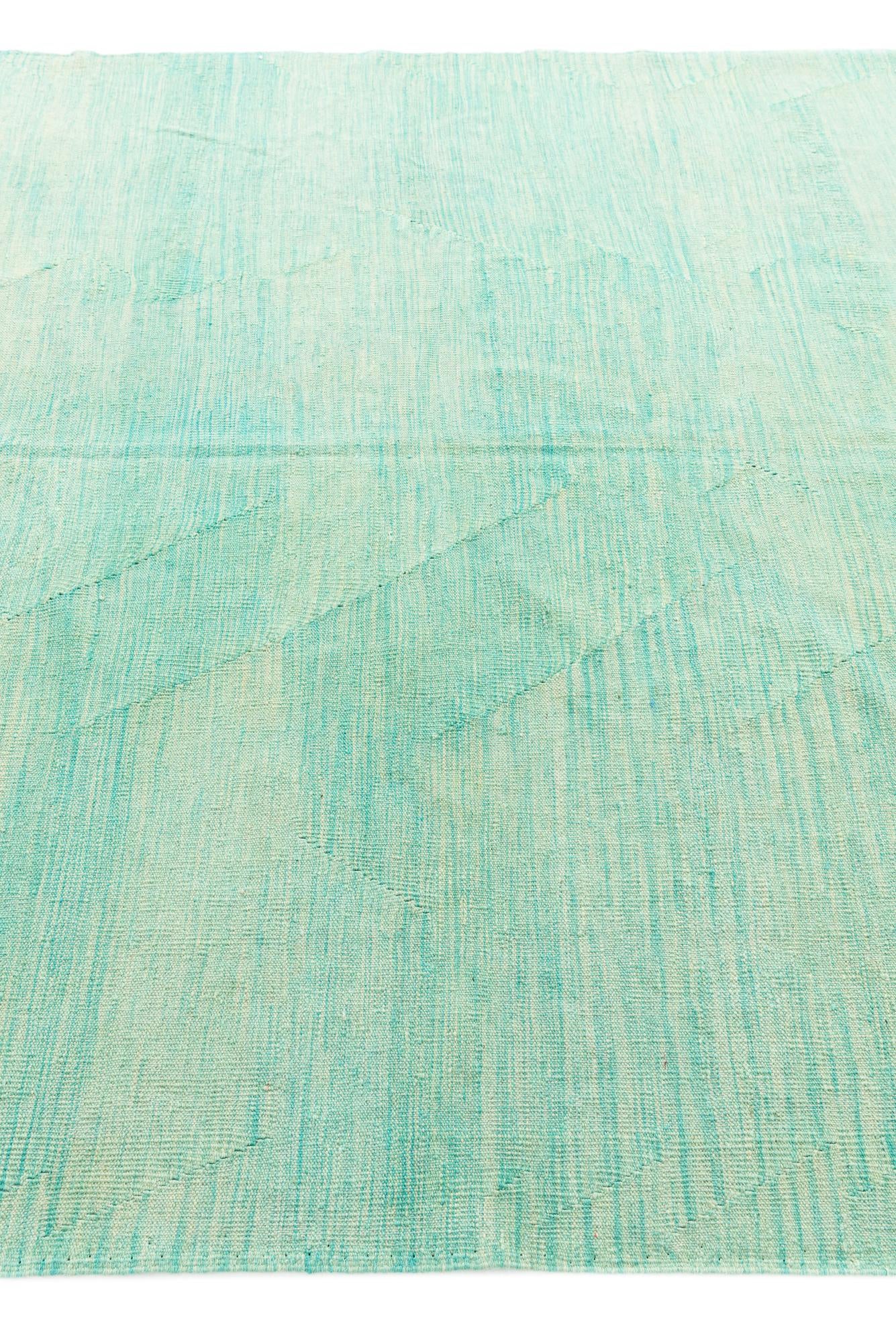 6' 5 x 9' 9 Hand Woven Kilim Modern Wool Rug