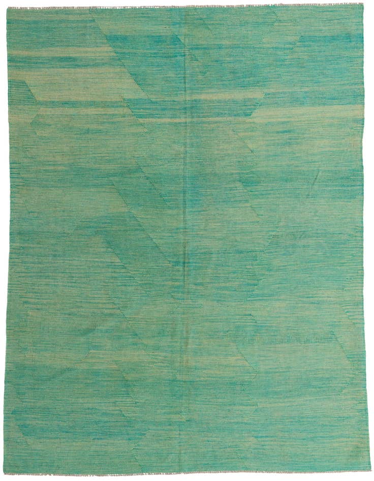 Detail image of 6' 5 x 9' 9 Hand Woven Kilim Modern Wool Rug