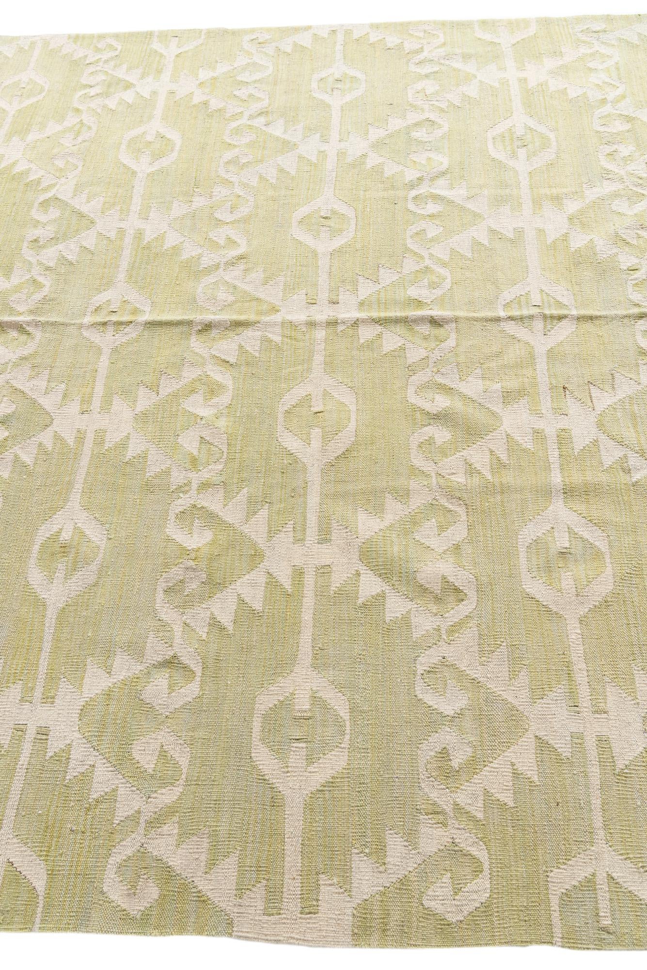6' 10 x 10' Hand Woven Kilim Modern Wool Rug