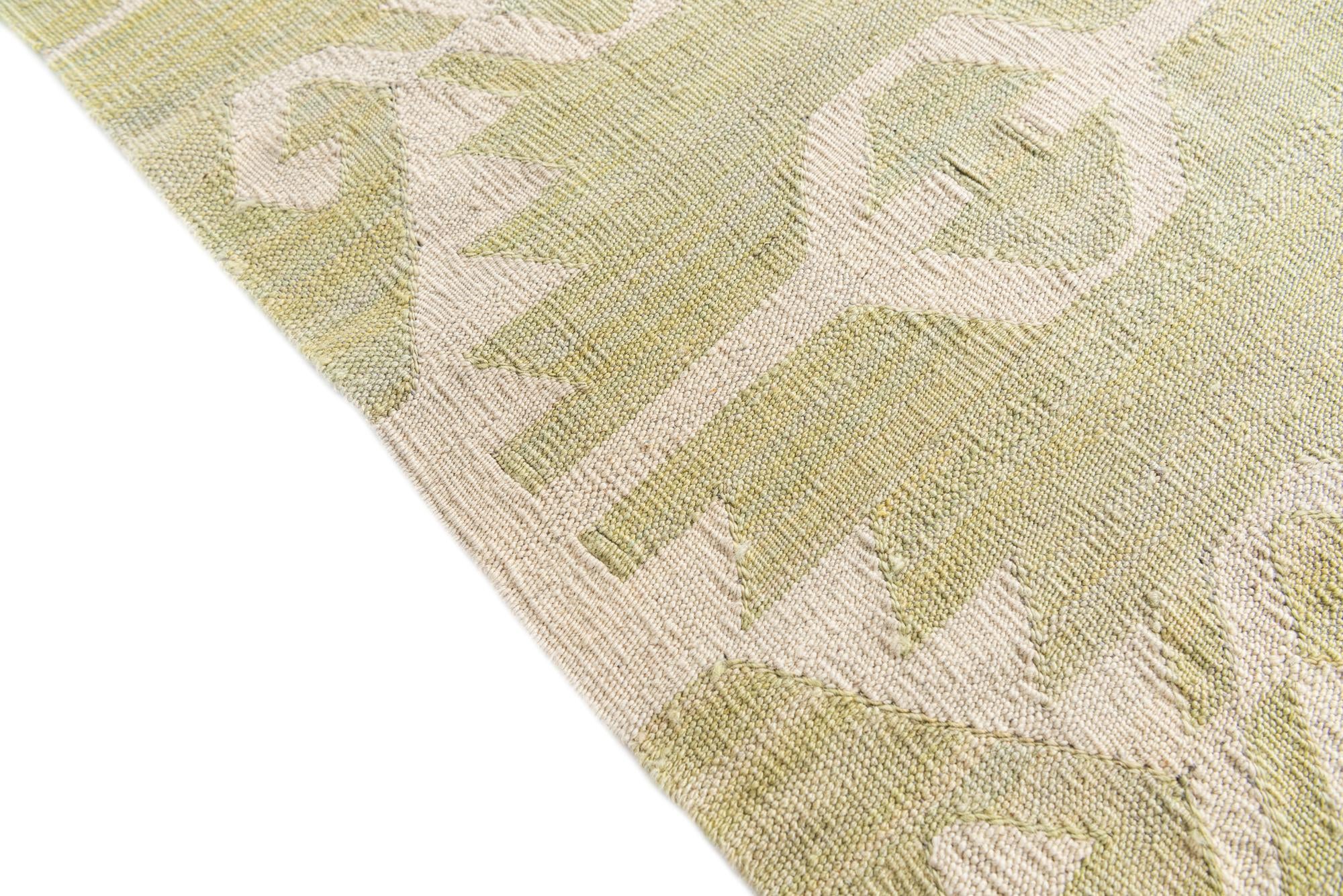 6' 10 x 10' Hand Woven Kilim Modern Wool Rug