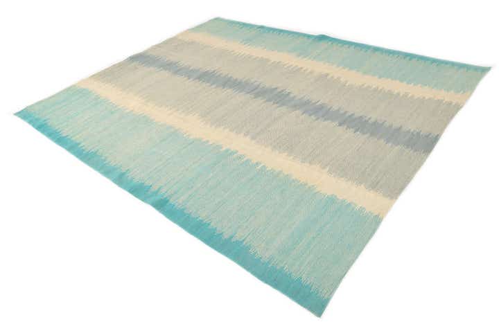 8' x 9' 8 Hand Woven Kilim Modern Wool Rug