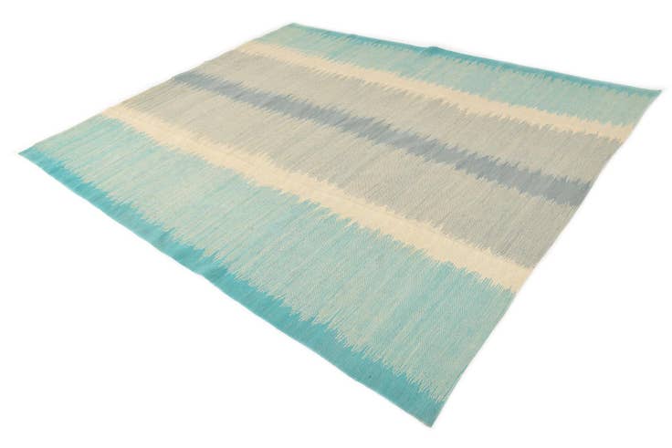 Detail image of 8' x 9' 8 Hand Woven Kilim Modern Wool Rug