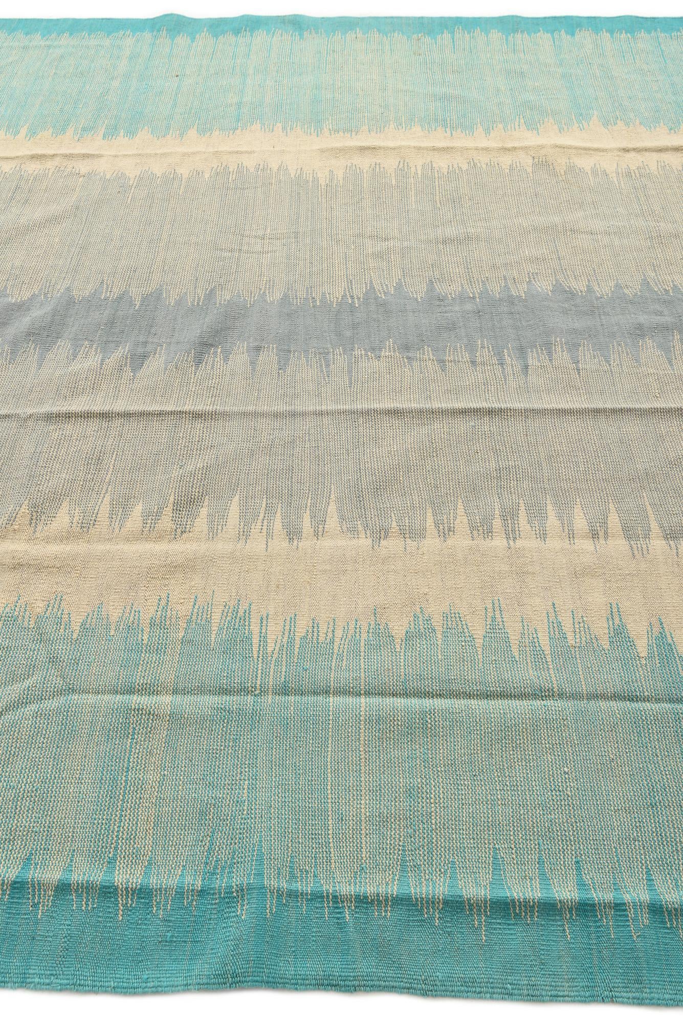 8' x 9' 8 Hand Woven Kilim Modern Wool Rug