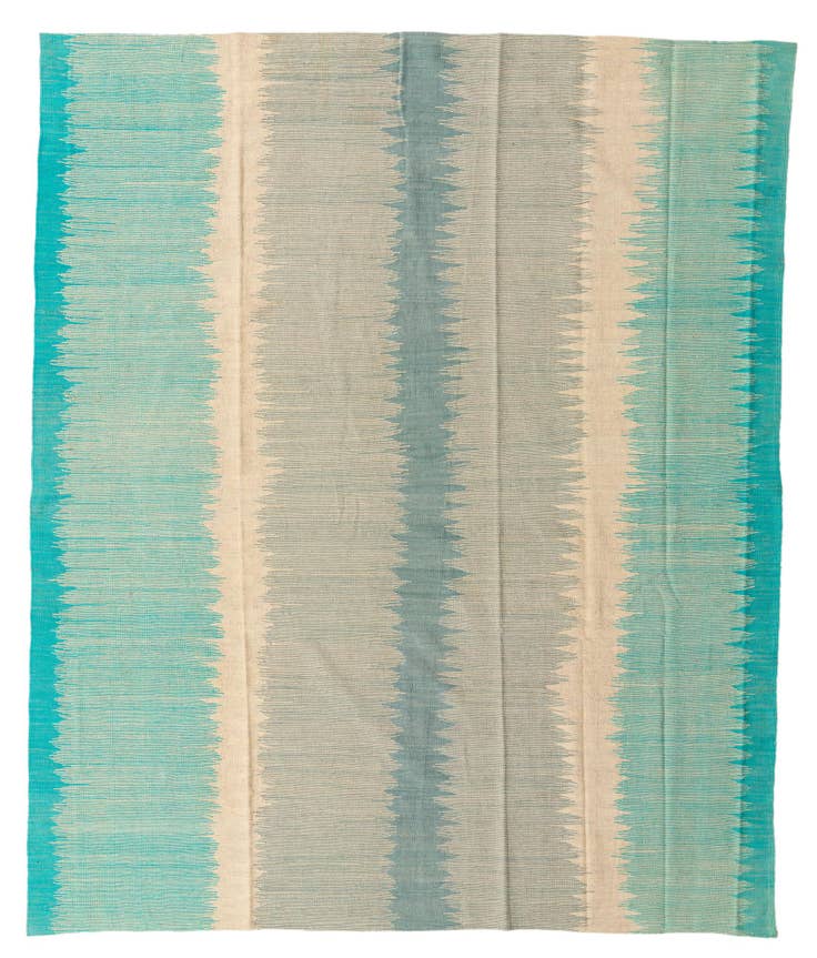 Detail image of 8' x 9' 8 Hand Woven Kilim Modern Wool Rug