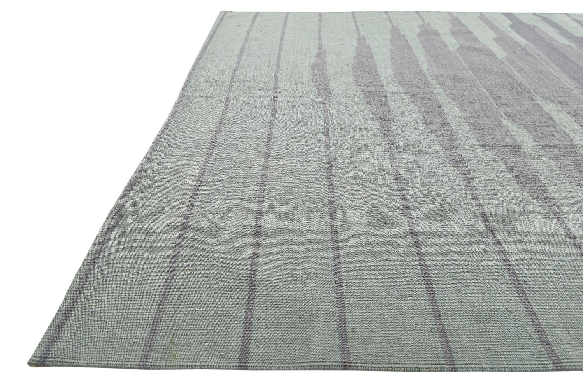 5' 6 x 7' 9 Hand Woven Kilim Modern Wool Rug