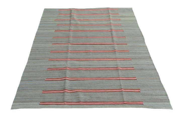 4' 2 x 6' Hand Woven Kilim Modern Wool Rug