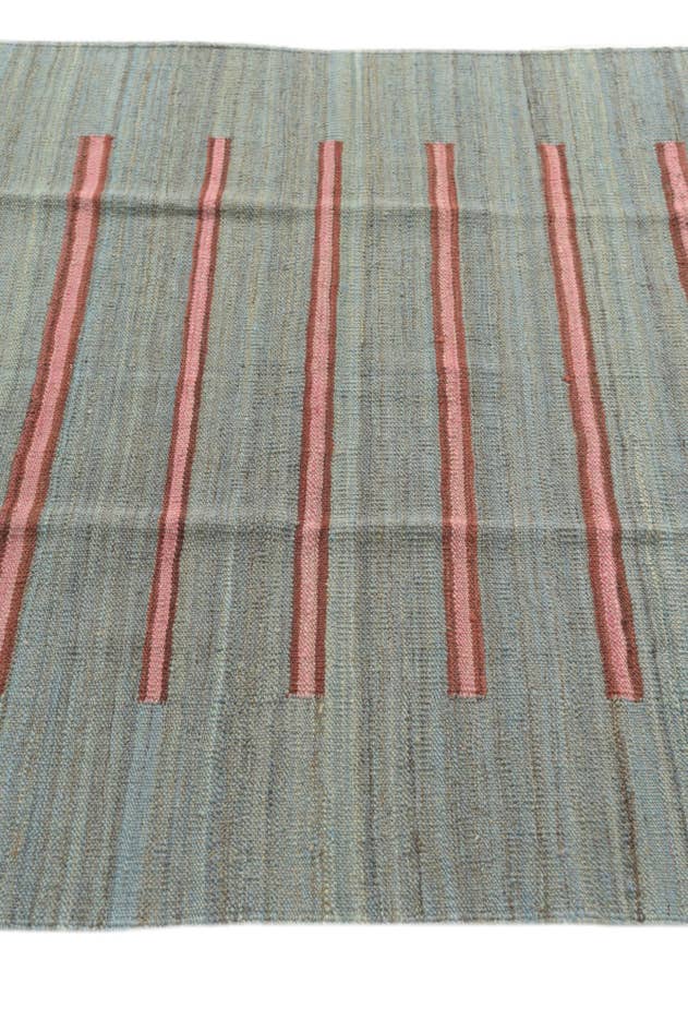Detail image of 4' 2 x 6' Hand Woven Kilim Modern Wool Rug