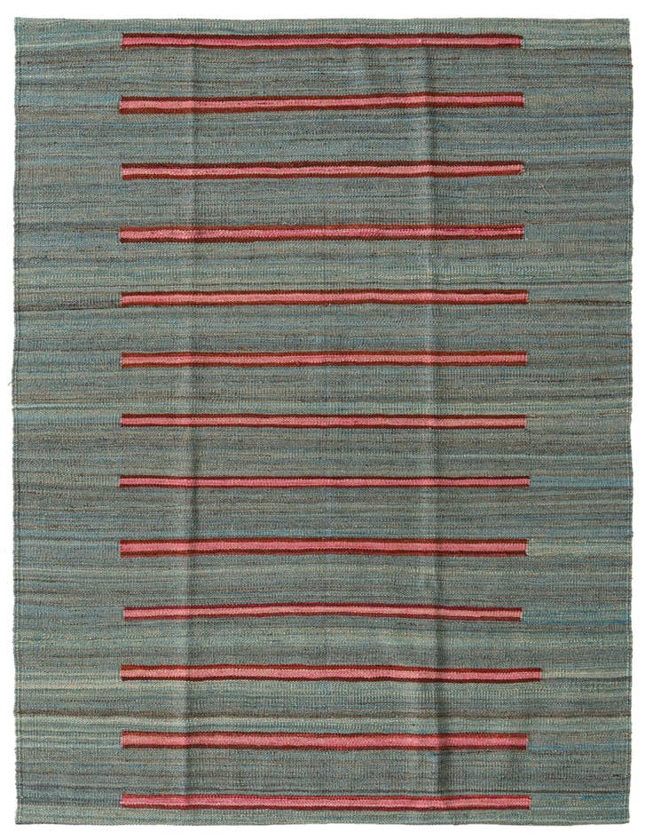 Detail image of 4' 2 x 6' Hand Woven Kilim Modern Wool Rug
