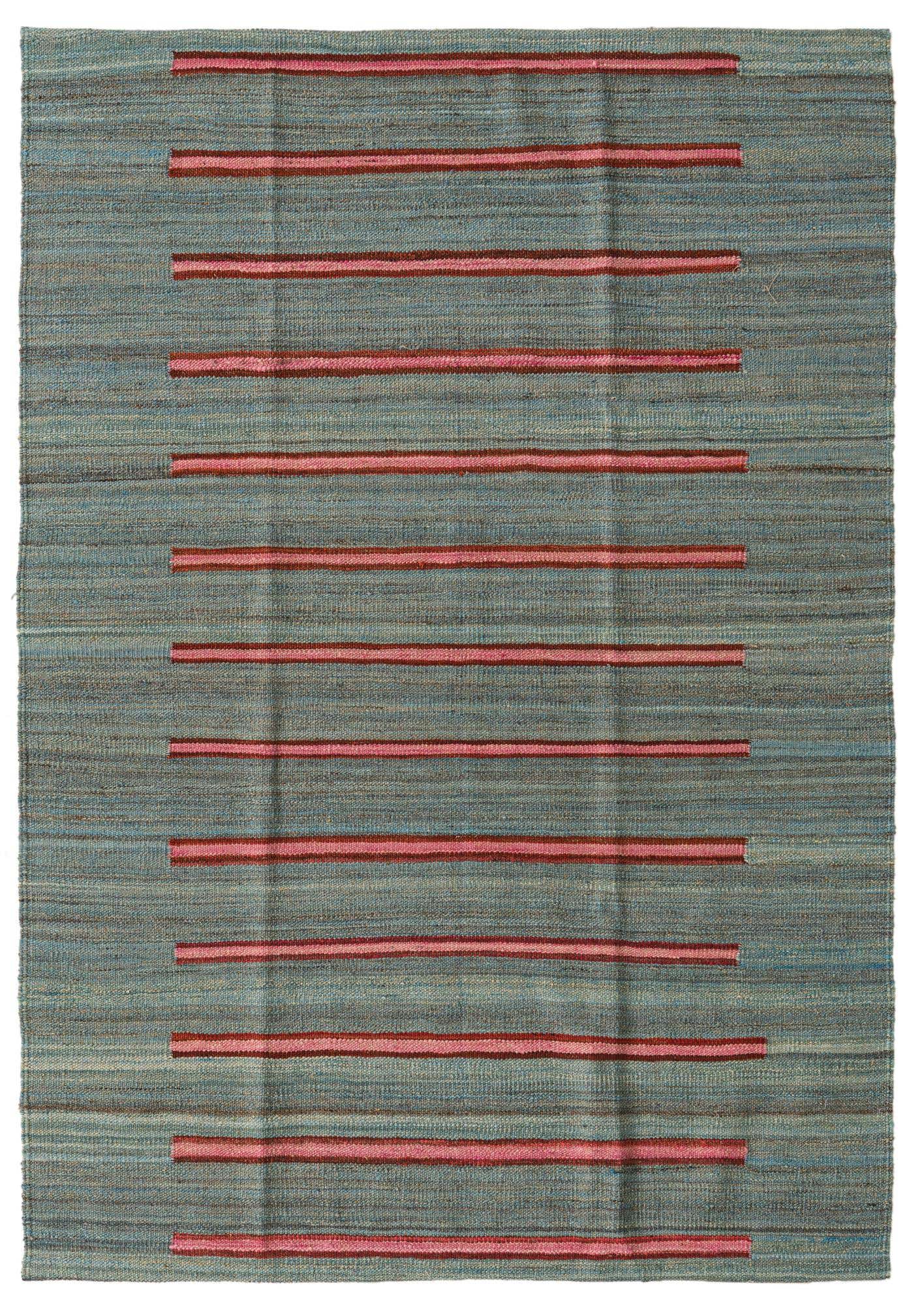 4' 2 x 6' Hand Woven Kilim Modern Wool Rug