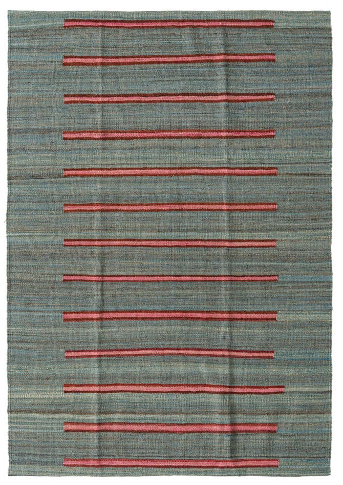 Detail image of 4' 2 x 6' Hand Woven Kilim Modern Wool Rug