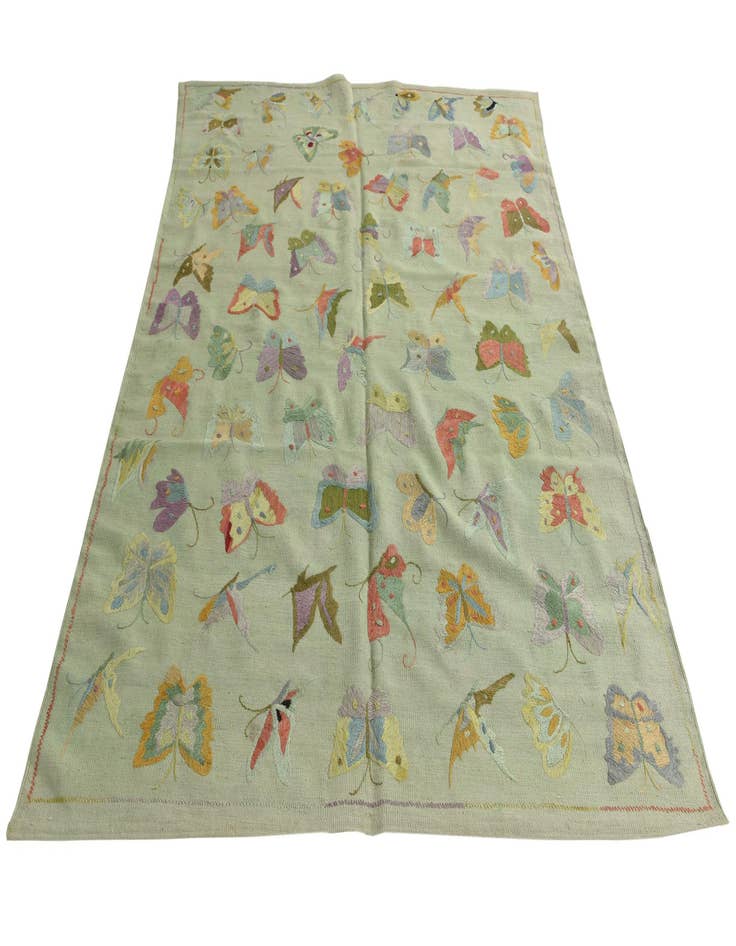 Detail image of 5' 7 x 7' 7  Hand Woven Kilim Suzani Wool Rug