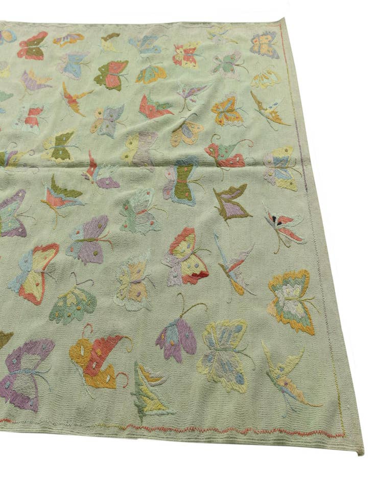 Detail image of 5' 7 x 7' 7  Hand Woven Kilim Suzani Wool Rug