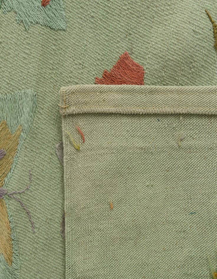 Detail image of 5' 7 x 7' 7  Hand Woven Kilim Suzani Wool Rug