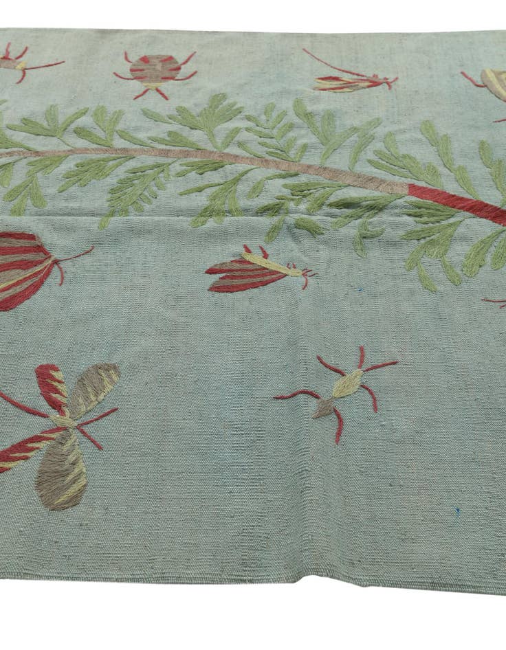 Detail image of 5' 3 x 6' 3  Hand Woven Kilim Suzani Wool Rug