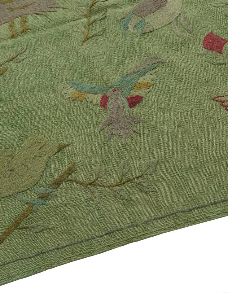 Detail image of 4' 2 x 5' 6  Hand Woven Kilim Suzani Wool Rug