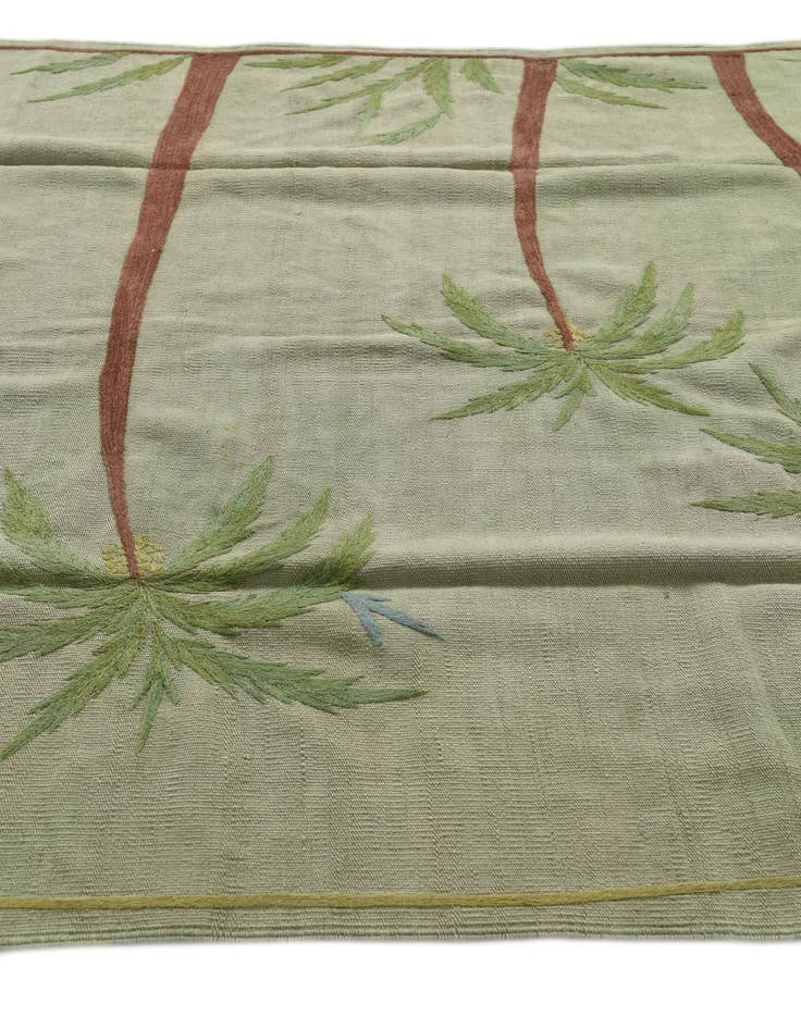 Detail image of 5' 4 x 7' 4 Hand Woven Kilim Suzani Wool Rug