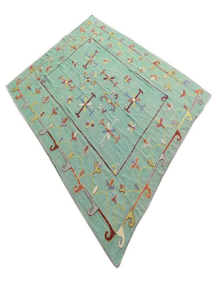 Detail image of 5' 10 x 7' 7  Hand Woven Kilim Suzani Wool Rug