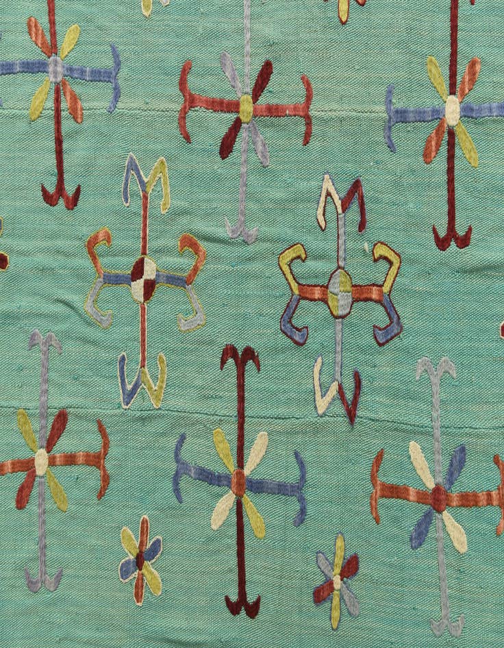 Detail image of 5' 10 x 7' 7  Hand Woven Kilim Suzani Wool Rug