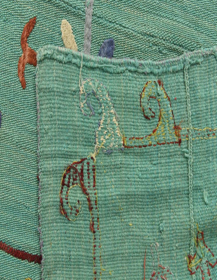 Detail image of 5' 10 x 7' 7  Hand Woven Kilim Suzani Wool Rug