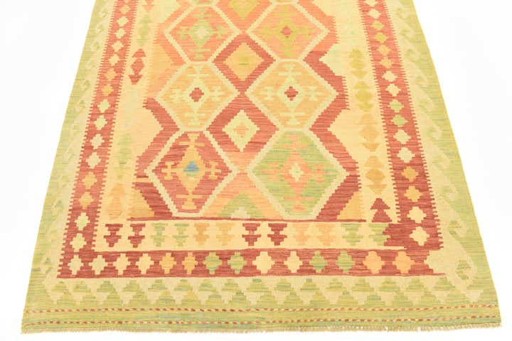 4' 10 x 6' 7 Hand Woven Kilim Waziri Wool Rug