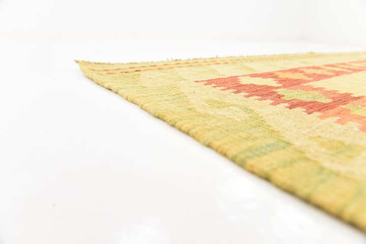 4' 10 x 6' 7 Hand Woven Kilim Waziri Wool Rug