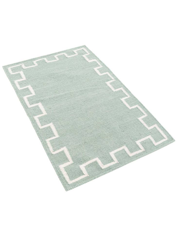 Detail image of 2' 1 x 3' 2  Hand Woven Kilim Wool Rug