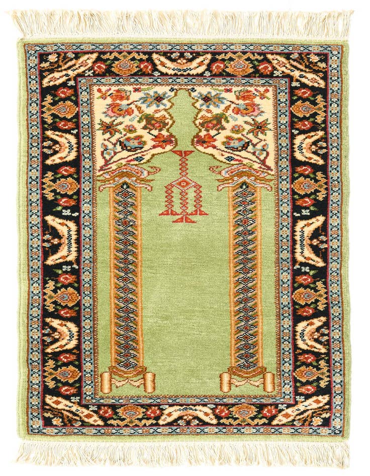 Detail image of 2' x 4' Hand Knotted Lahour Wool Rug