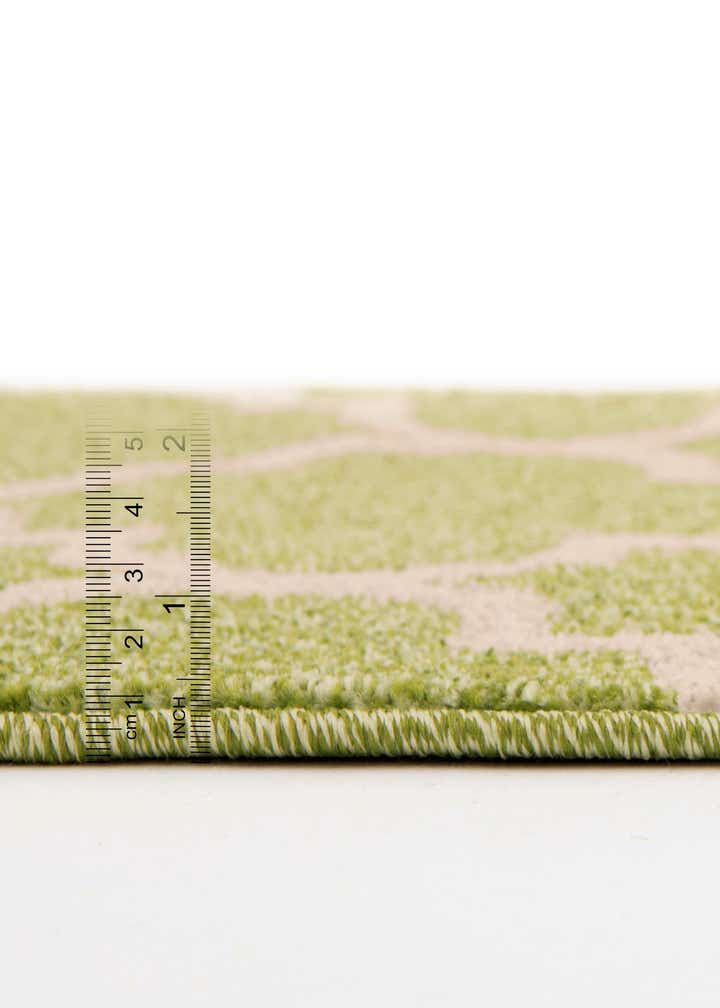 Custom Light Green Lattice Rug