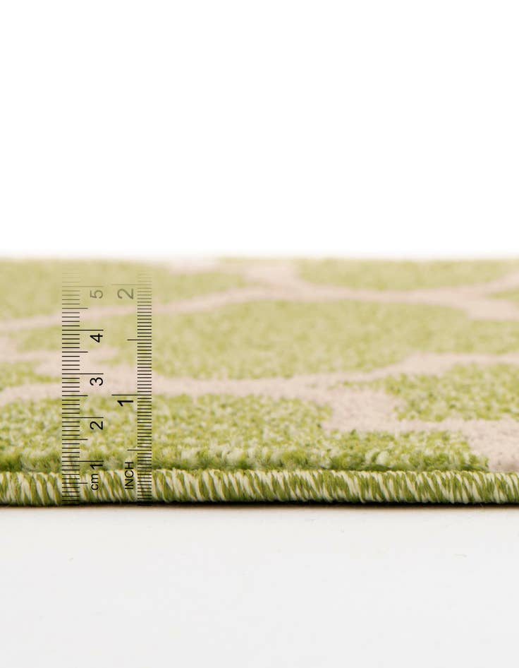 Detail image of Custom Light Green Lattice Rug