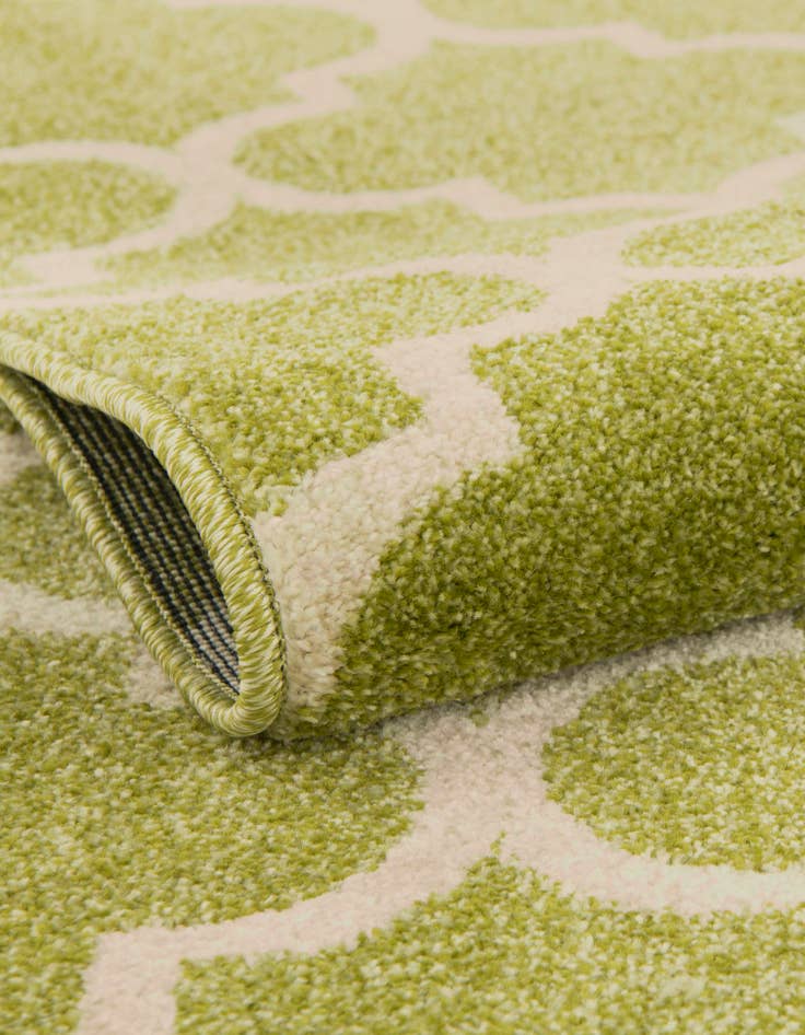 Detail image of Custom Light Green Lattice Rug