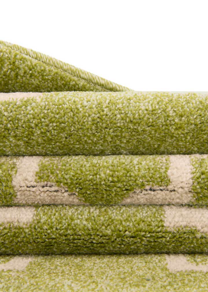 Custom Light Green Lattice Rug