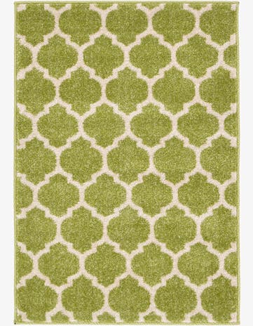 Light Green Lattice Rug