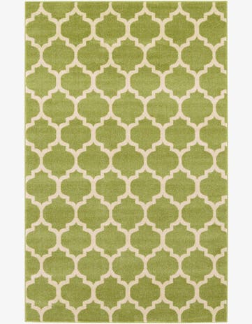 Light Green Lattice Rug