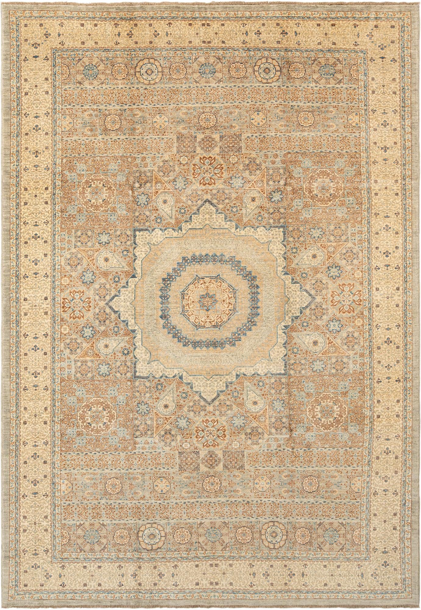 6' 9 x 9' 9 Hand Knotted Mamluk Rug