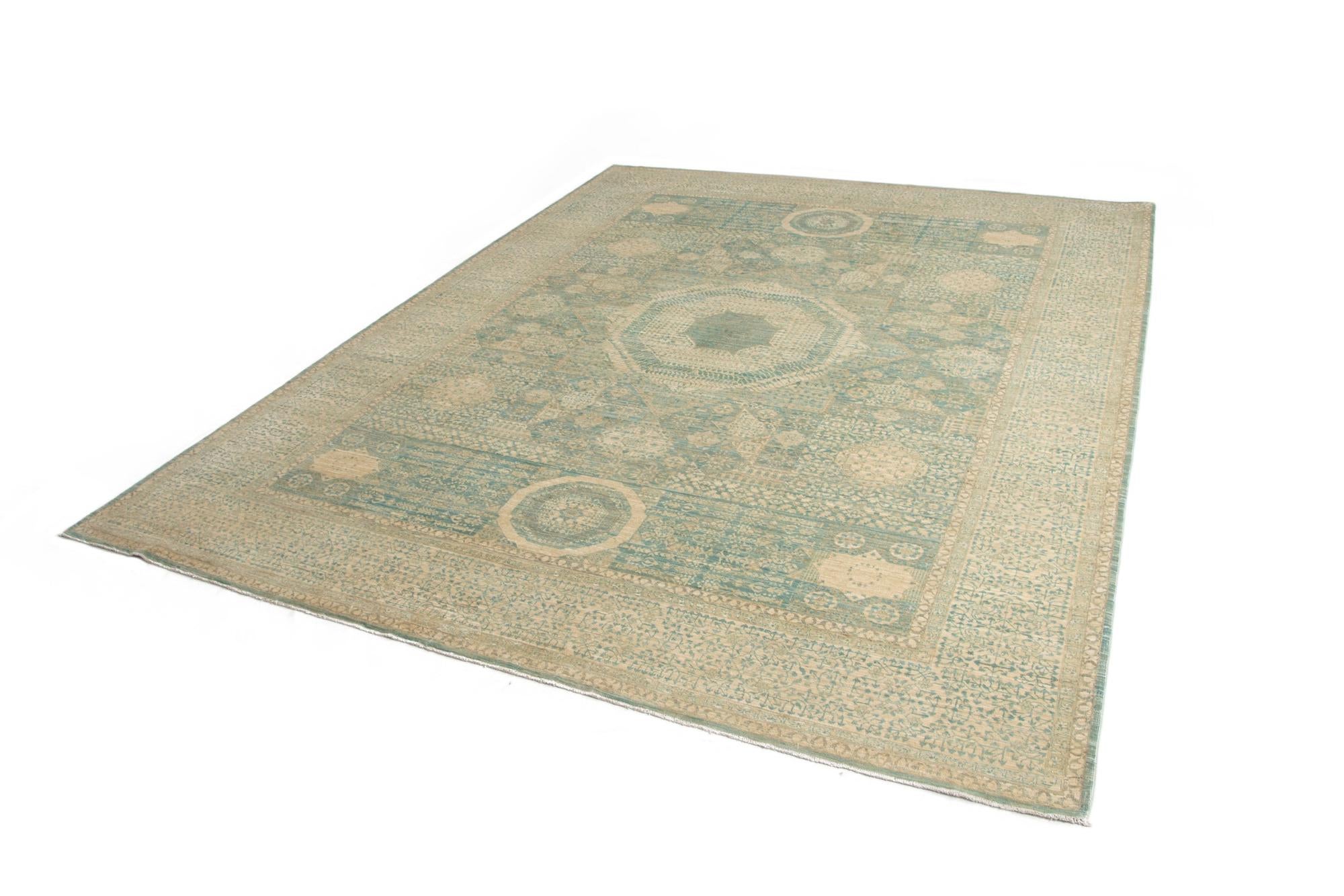 9' x 11' 9 Hand Knotted Mamluk Rug