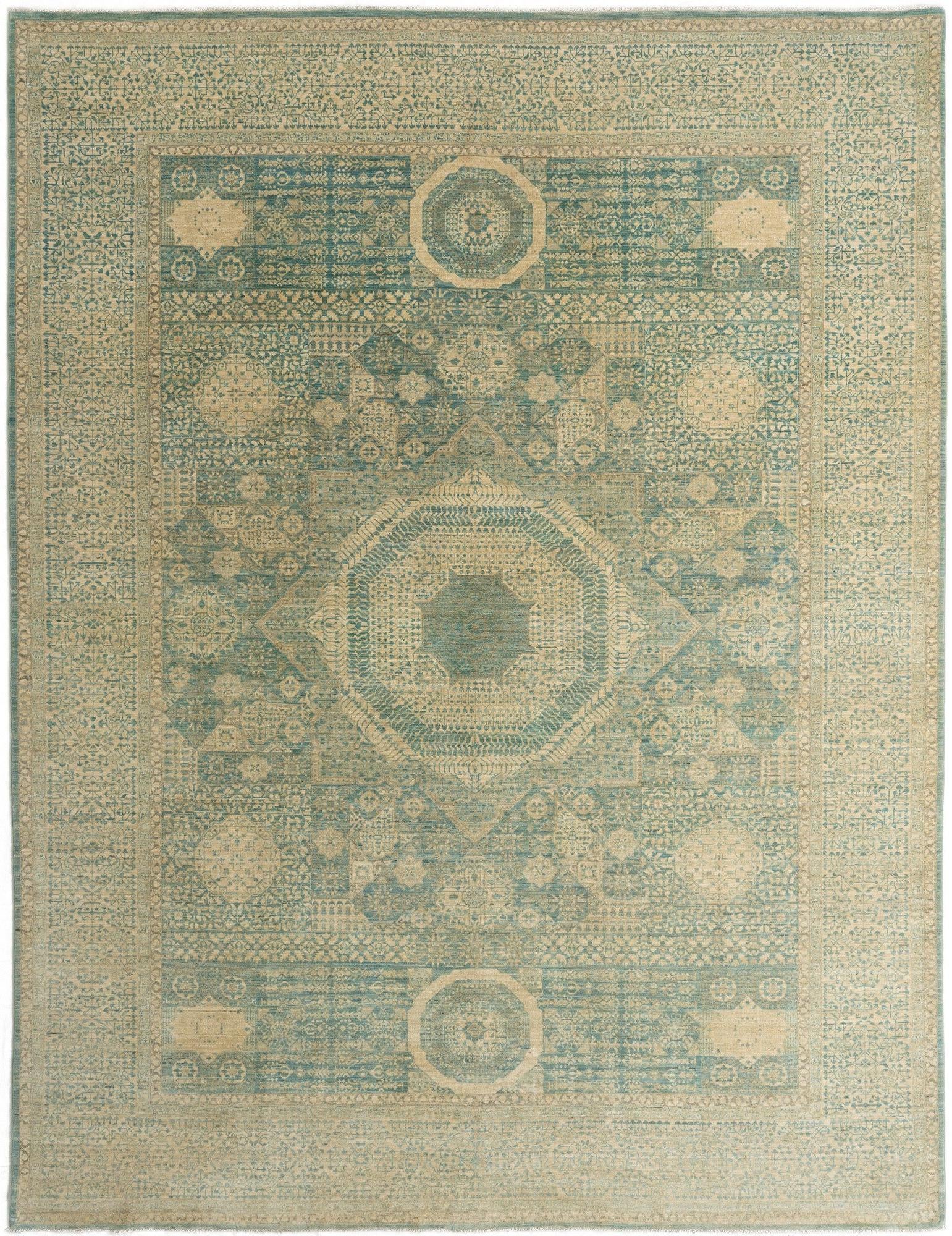 9' x 11' 9 Hand Knotted Mamluk Rug