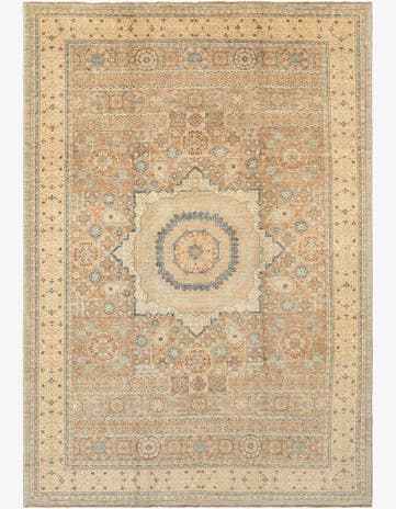 6' 9 x 9' 9 Hand Knotted Mamluk Rug
