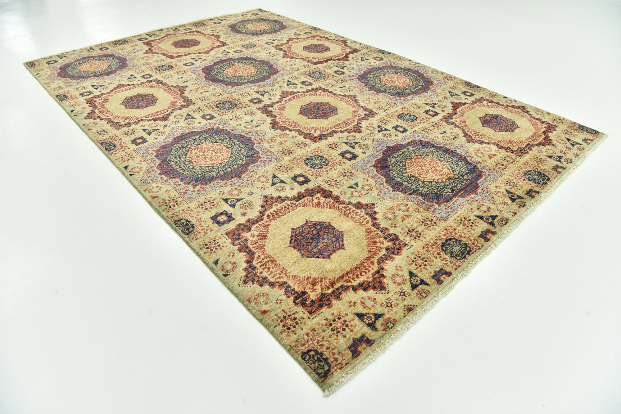 6' x 8' 9 Hand Knotted Mamluk Ziegler Rug