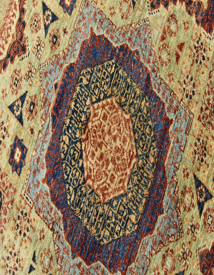 Detail image of 6' x 8' 9  Hand Knotted Mamluk Ziegler Rug