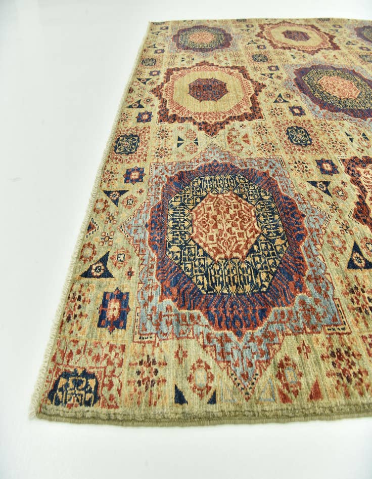 Detail image of 6' x 8' 9  Hand Knotted Mamluk Ziegler Rug