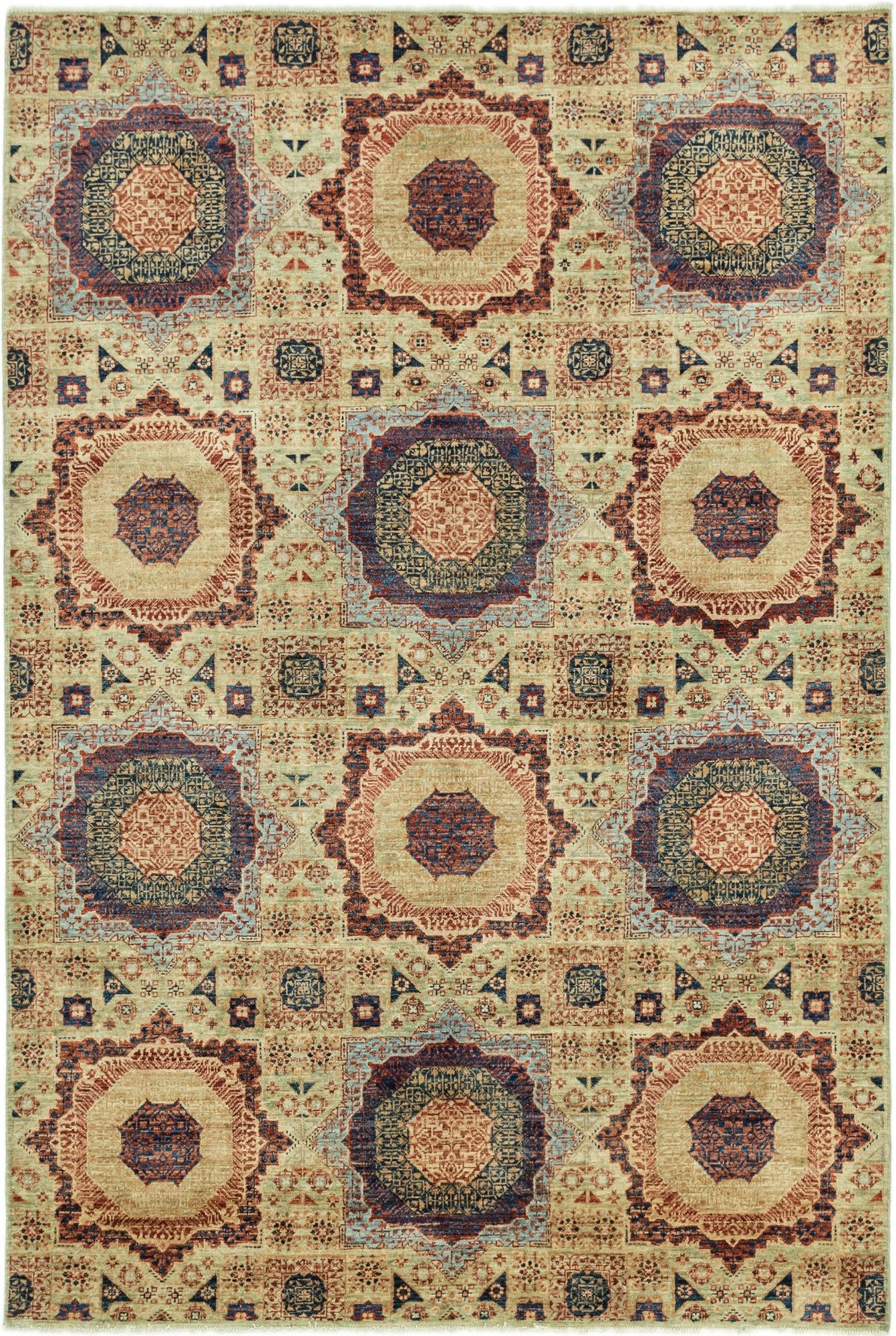6' x 8' 9 Hand Knotted Mamluk Ziegler Rug