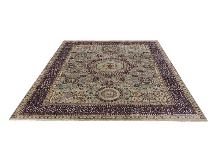Detail image of 9' 1 x 11' 9 Hand Knotted Mamluk Ziegler Rug