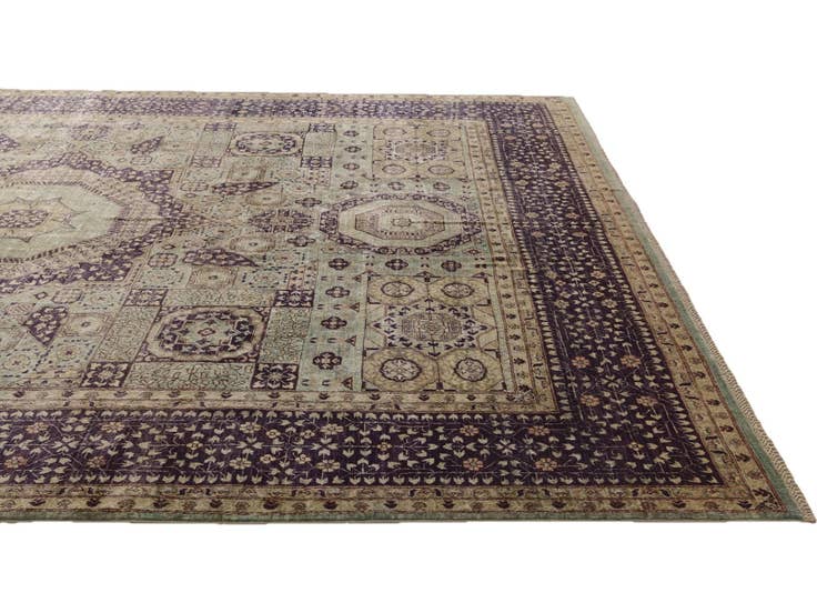 Detail image of 9' 1 x 11' 9 Hand Knotted Mamluk Ziegler Rug